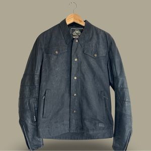 Roland Sands Waxed Cotton & Leather Motorcycle Jacket Men’s Medium